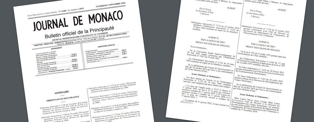 Impôt sur les bénéfices : nouveaux taux dès 2019