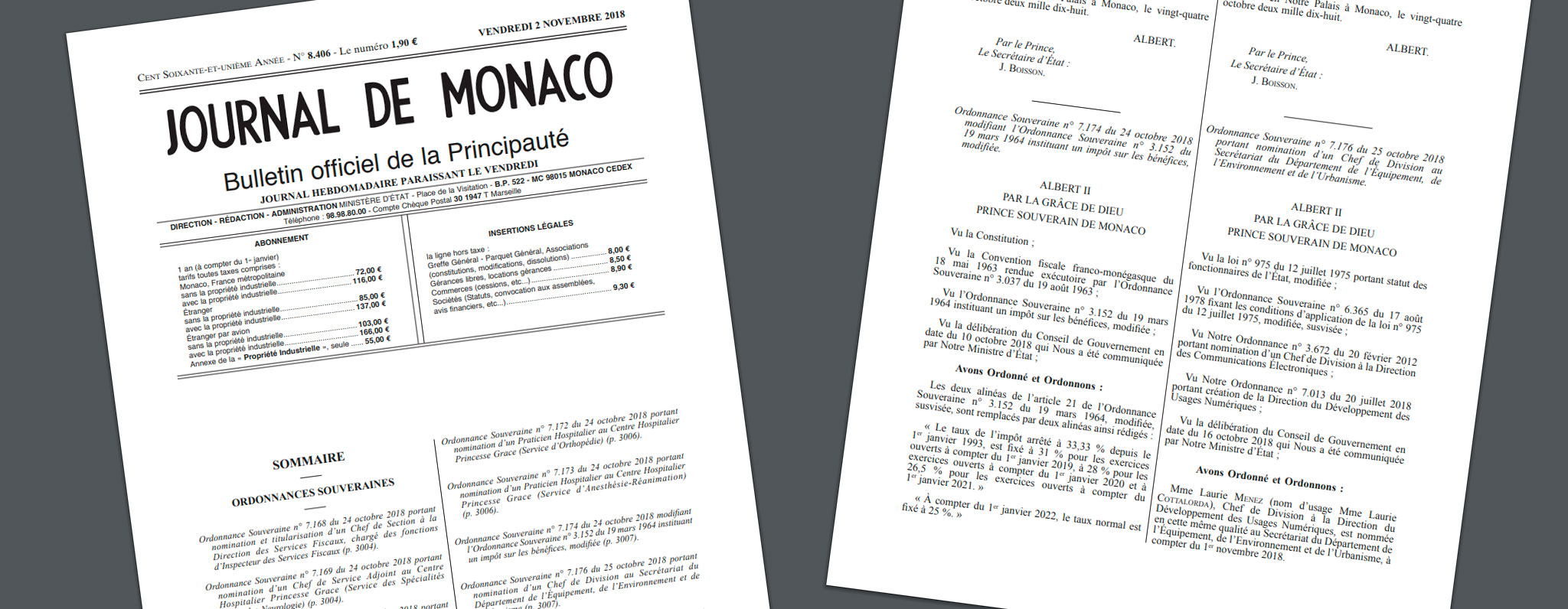 Impôt sur les bénéfices : nouveaux taux dès 2019