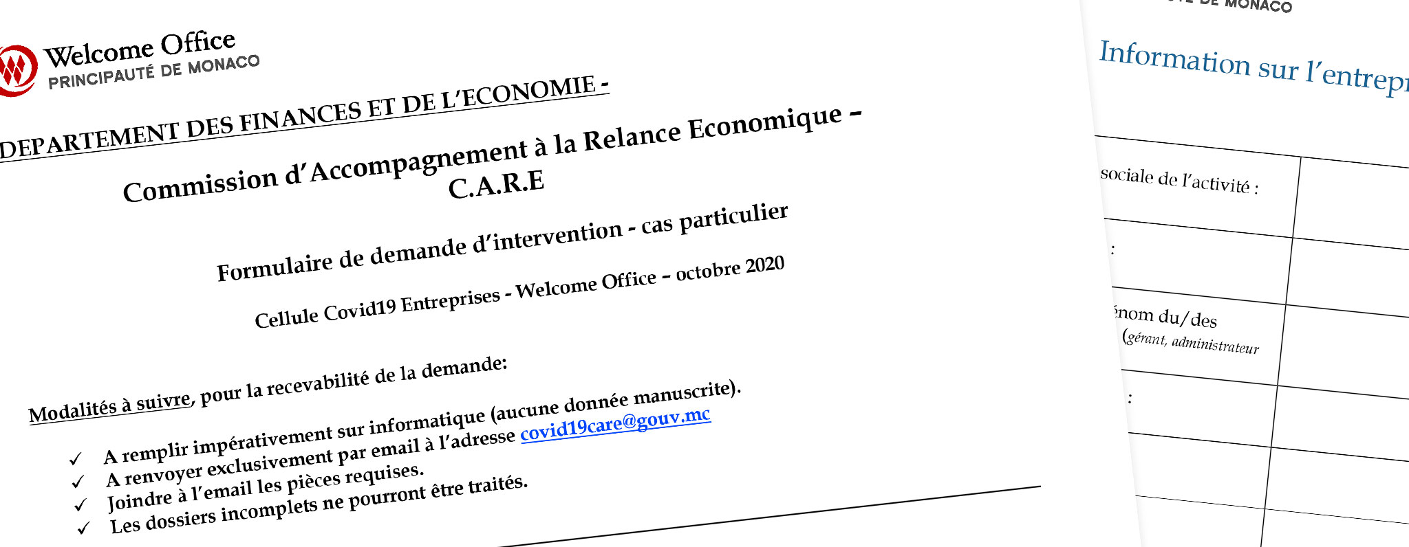 COVID-19 : CTTR prolongé jusqu'en mars 2021 et CARE modifié