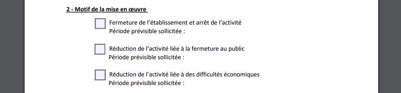 Etape 2 - D&eacute;claration CTTR COVID-19